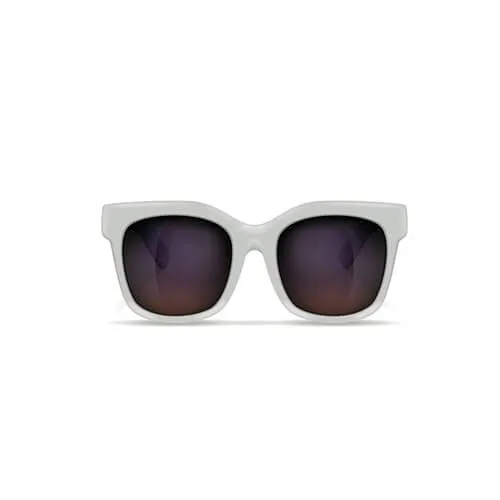 Transparent wayfarer lens